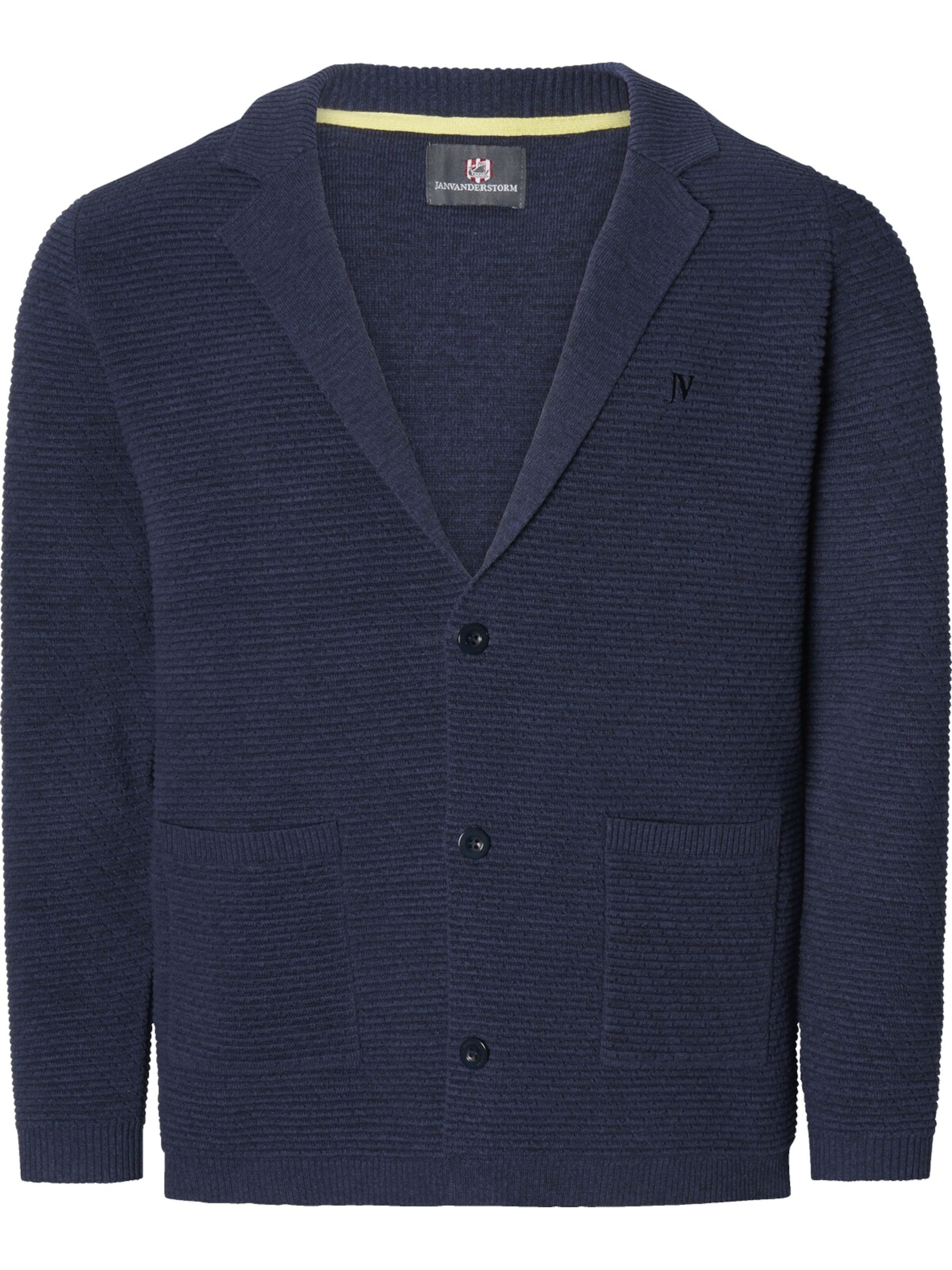 Jan Vanderstorm Strickjacke 'Kollin' in Blau: Vorderseite