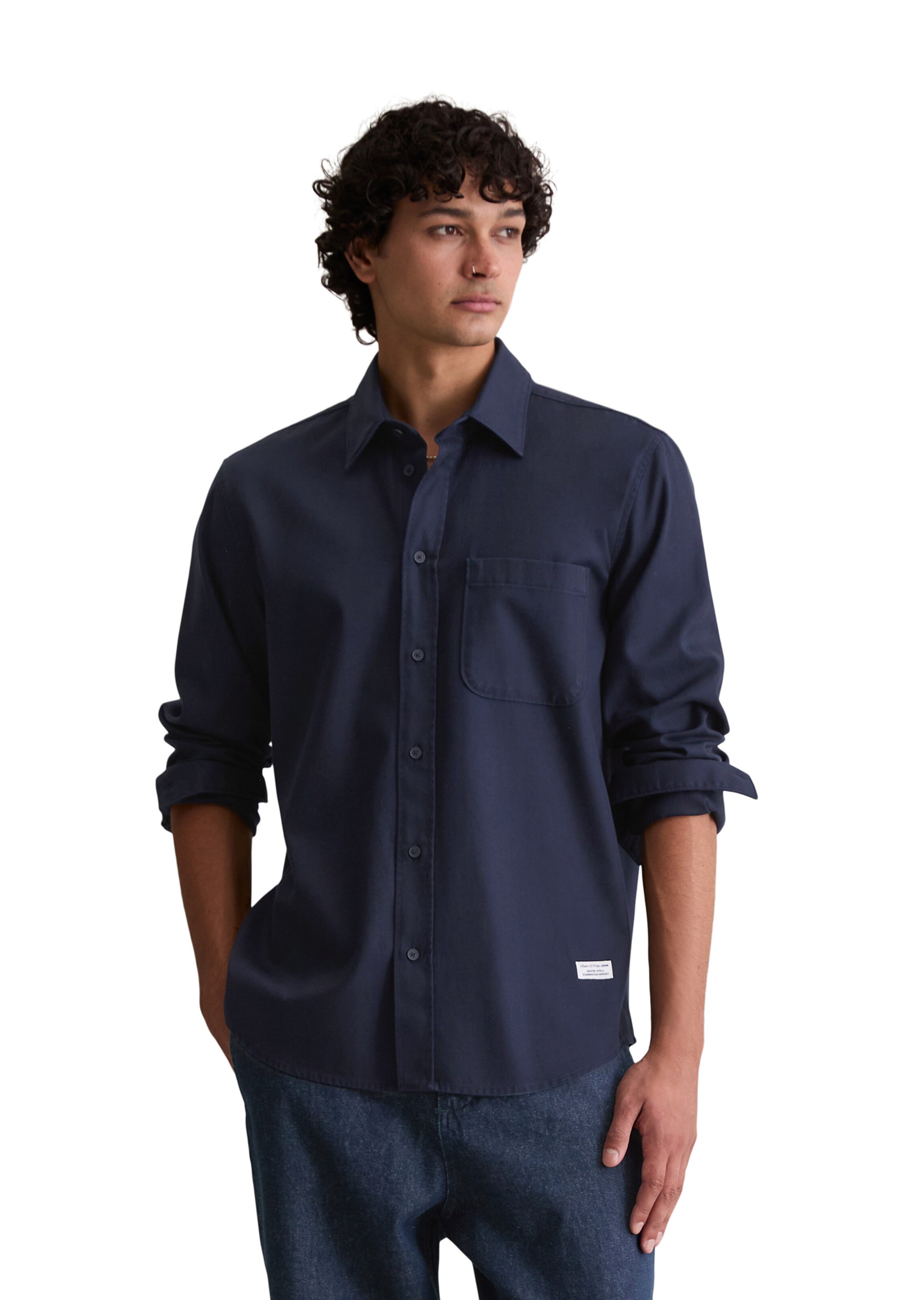 Marc O'Polo DENIM Regular fit Overhemd in Blauw: voorkant