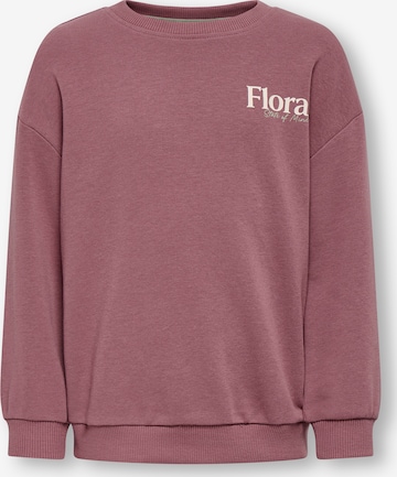 Sweat-shirt 'KMGGEORGIA' Only Mini en rose : devant