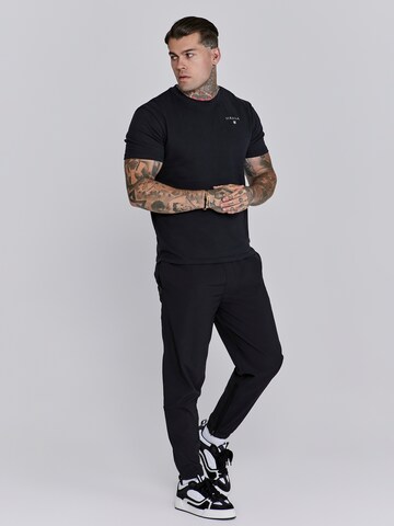 Effilé Pantalon SikSilk en noir