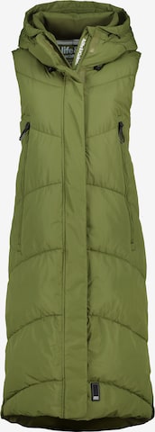 Alife and Kickin Bodywarmer 'June' in Groen: voorkant