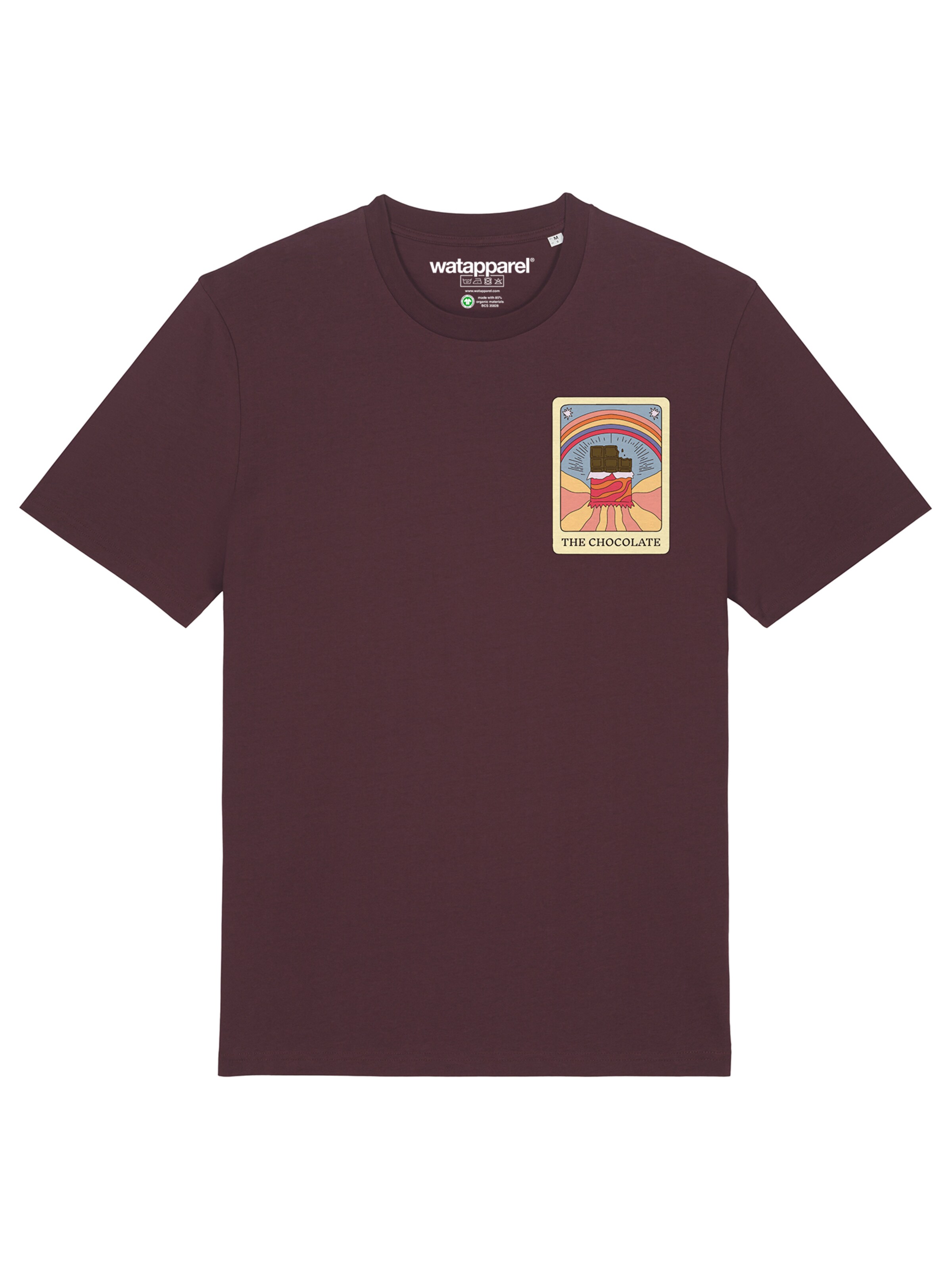 Watapparel Shirt 'Tarot The Chocolate' in Rood: voorkant