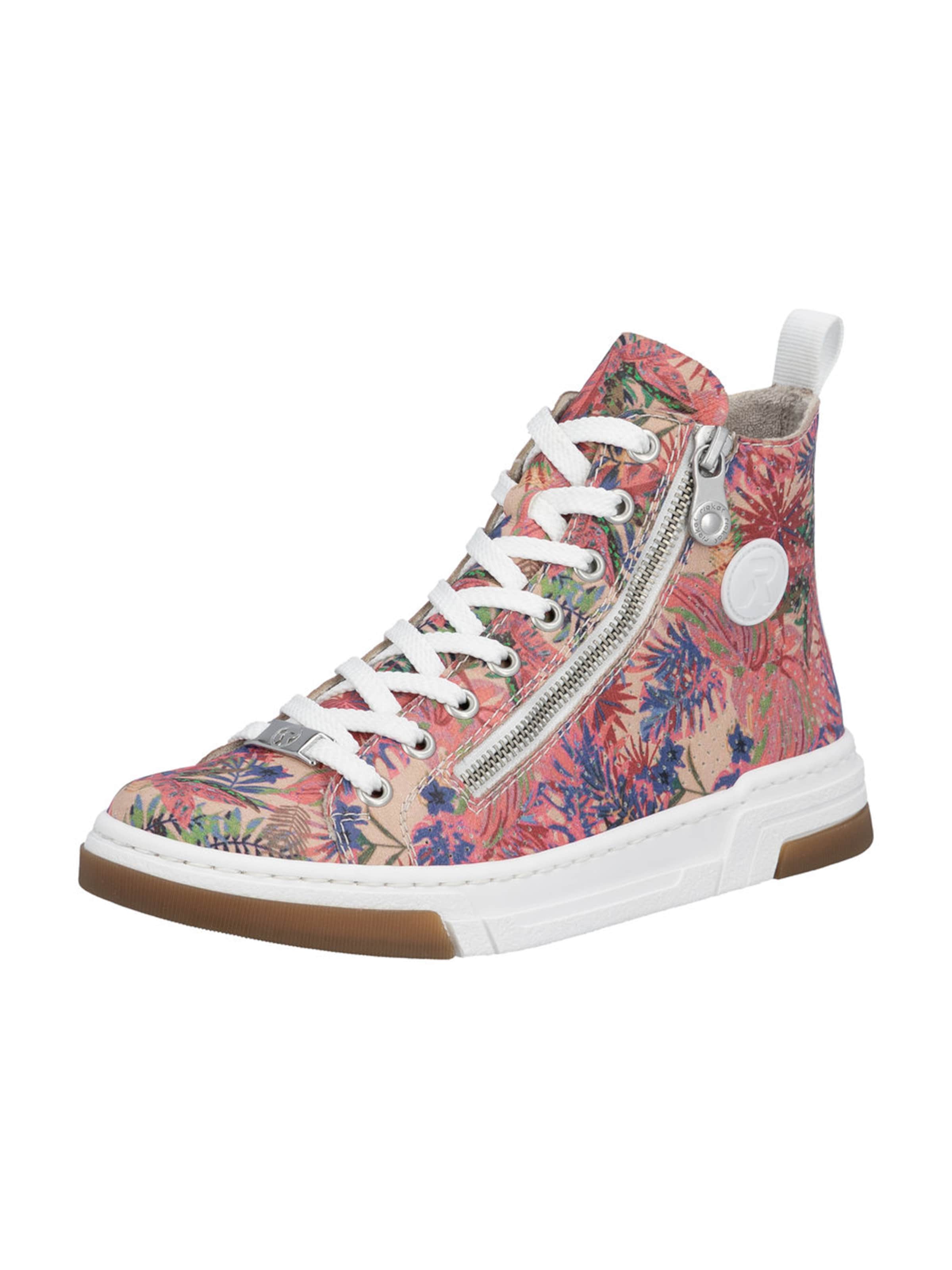 RiekerVisoke tenisice - roza boja: prednji dio