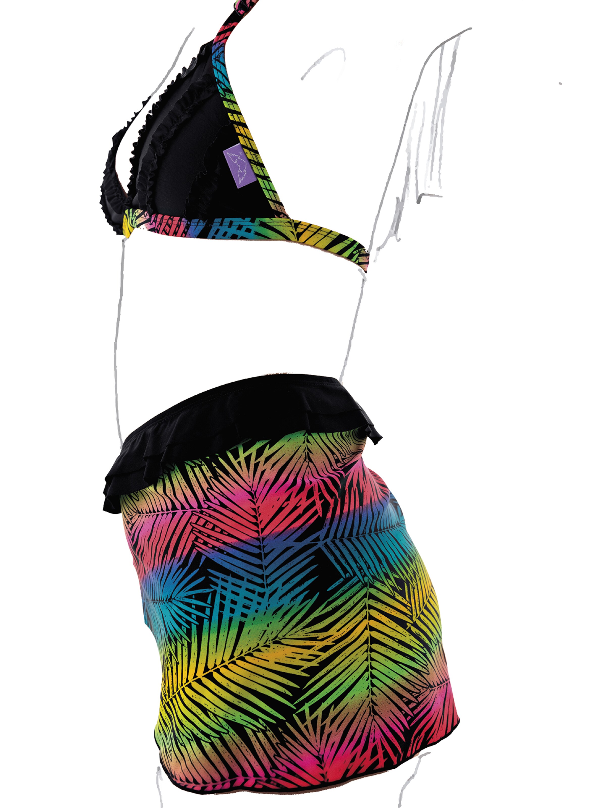 petit amour Triangle Bikini in Mixed colours