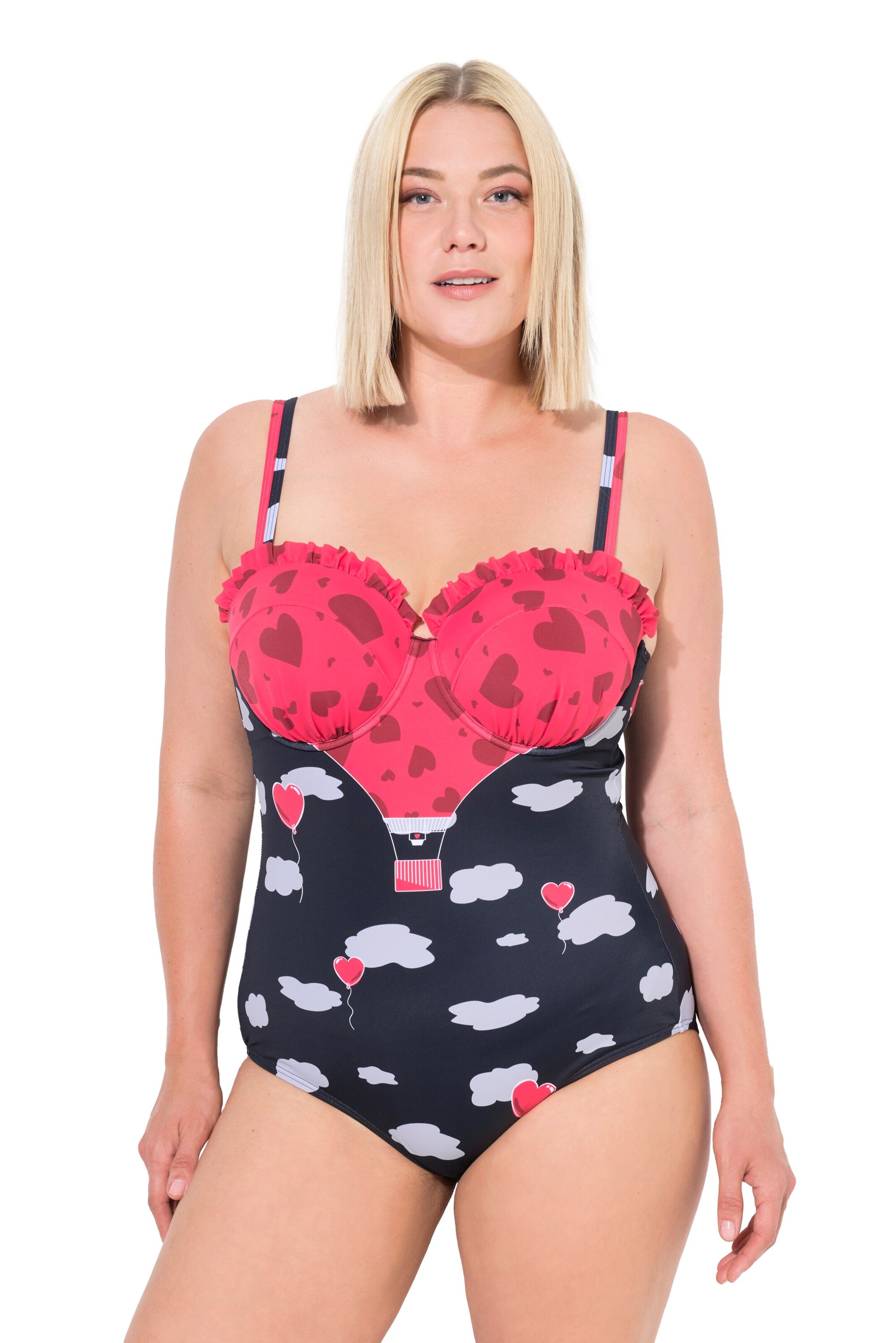 Ulla Popken Badeanzug in Schwarz