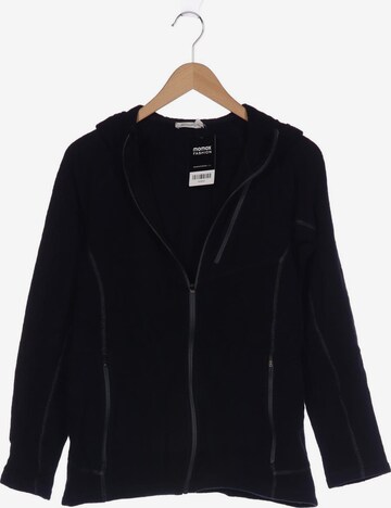 hessnatur Sweatshirt & Zip-Up Hoodie in L-XL in Black: front