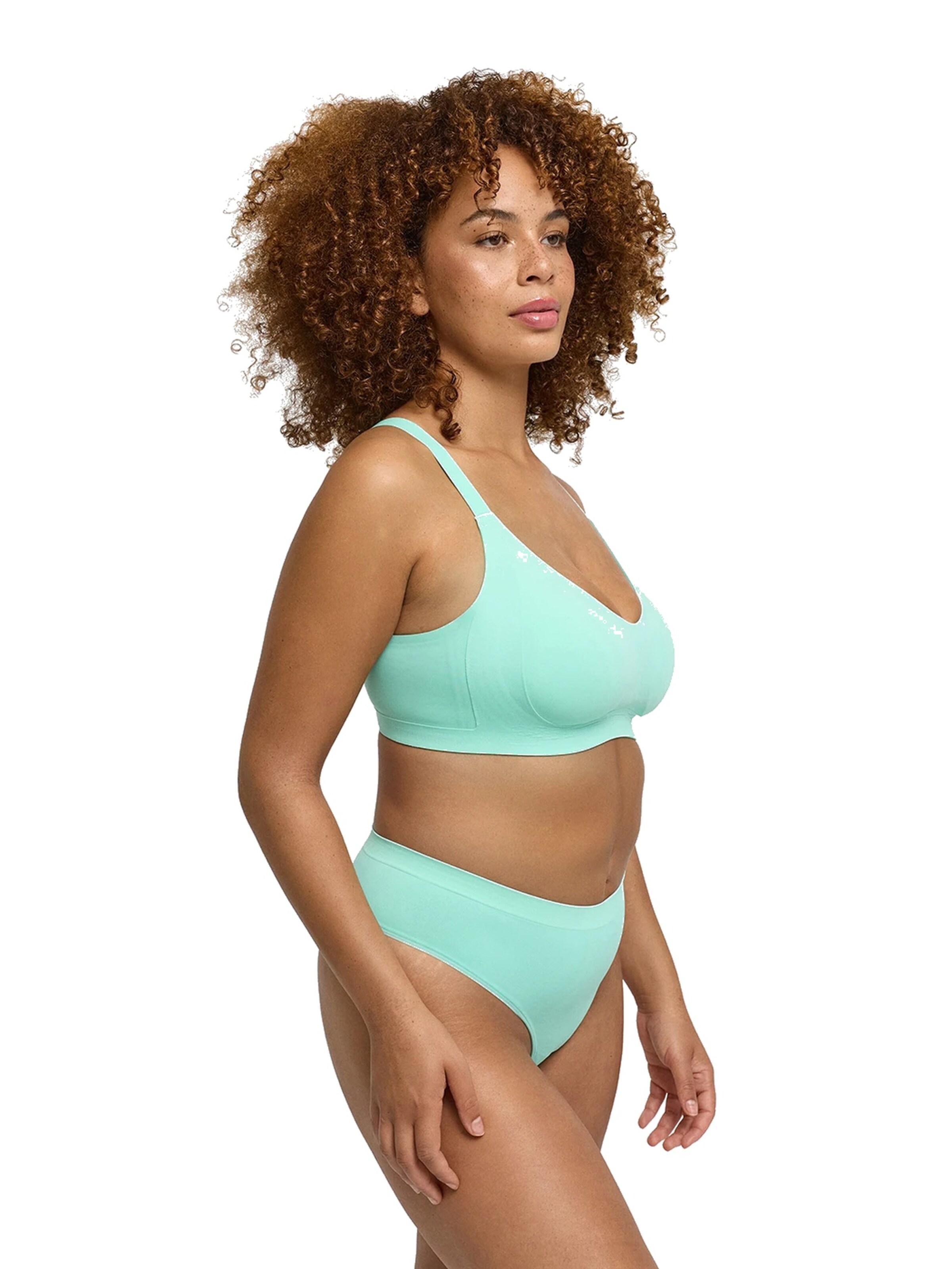 cfab (formerly creamy fabrics) Push-up Bra 'Seamless Compact Push-Up BH' in Green