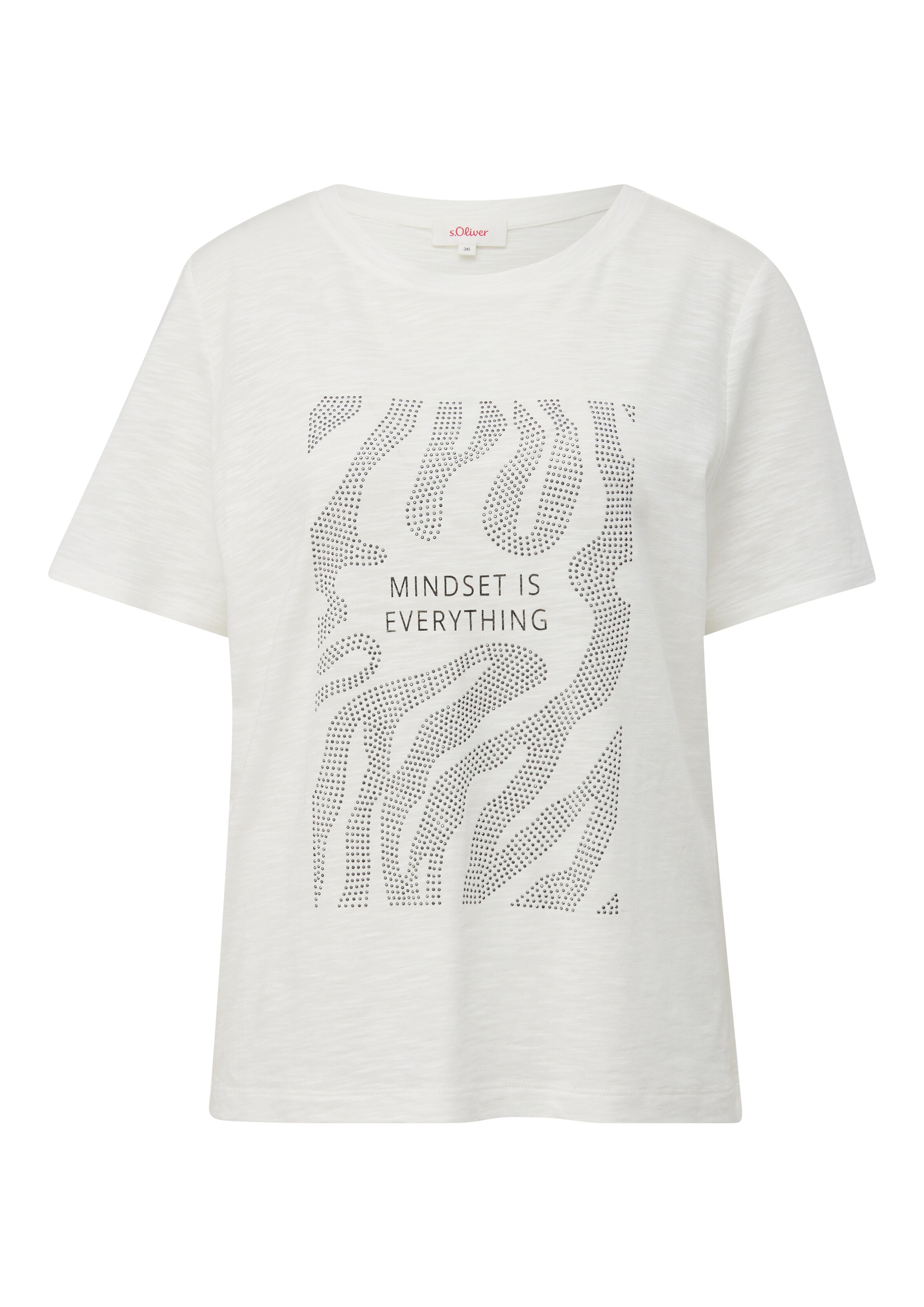 T-shirt s.Oliver en blanc : devant