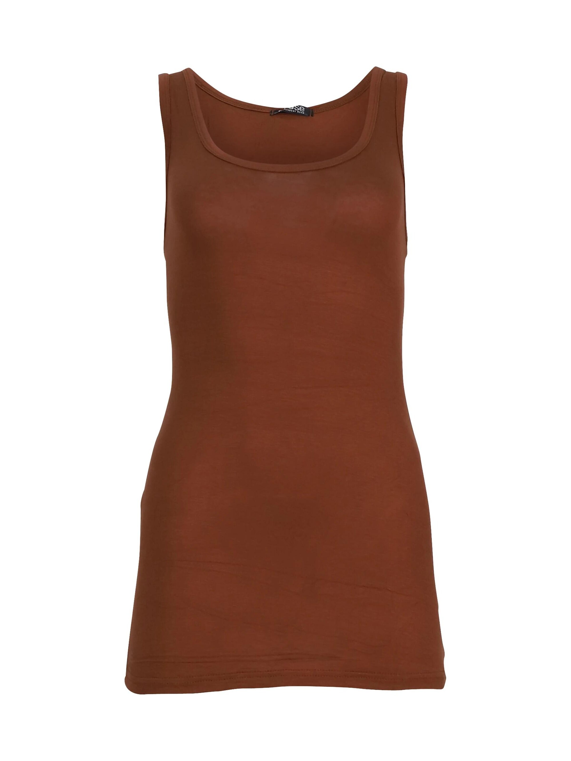 Easy Young Fashion Top in Brown: front