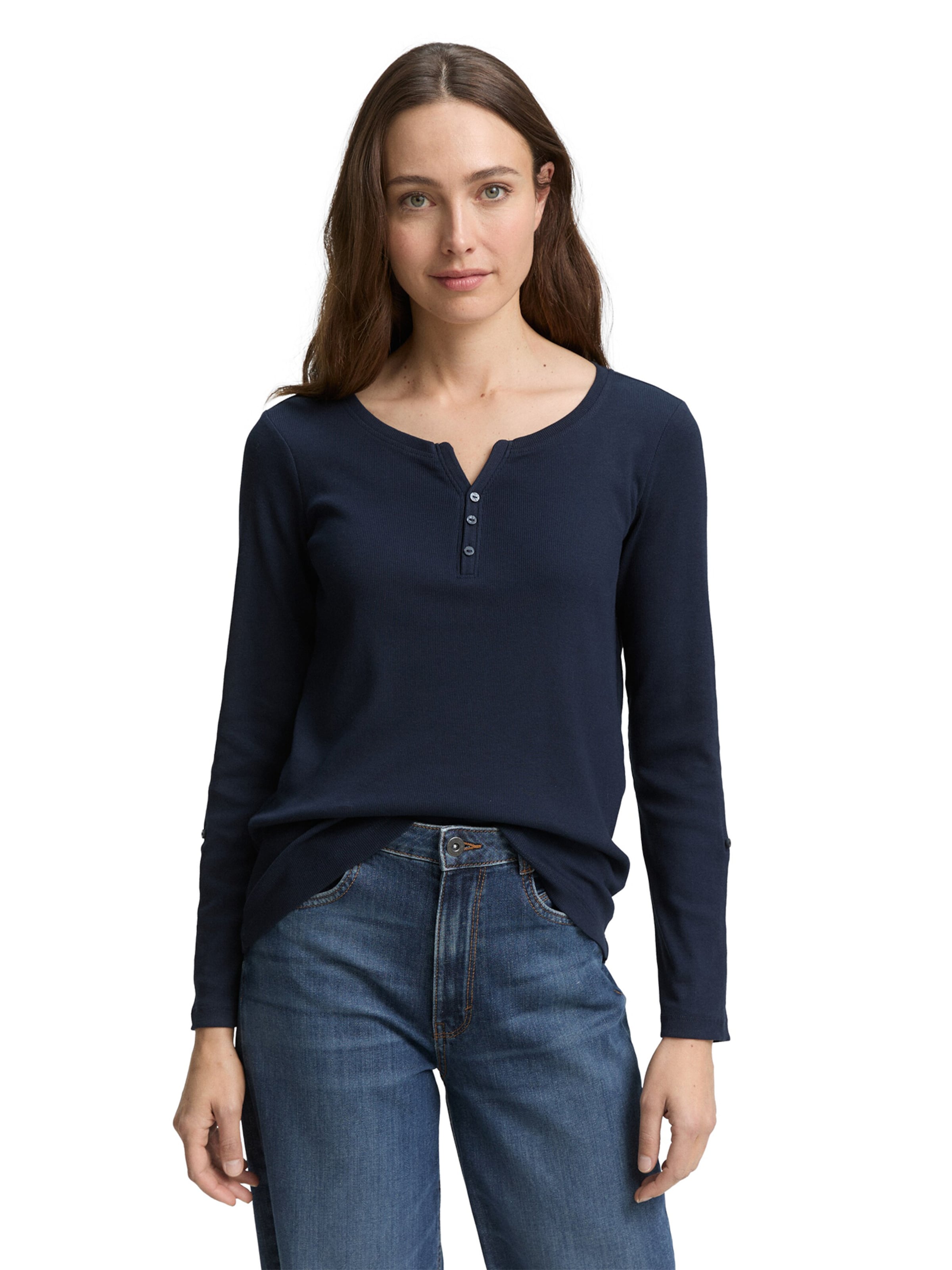 TOM TAILOR Shirt in Blue: front