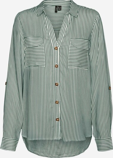 VERO MODA Chemisier 'Bumpy' en vert gazon / blanc, Vue avec produit