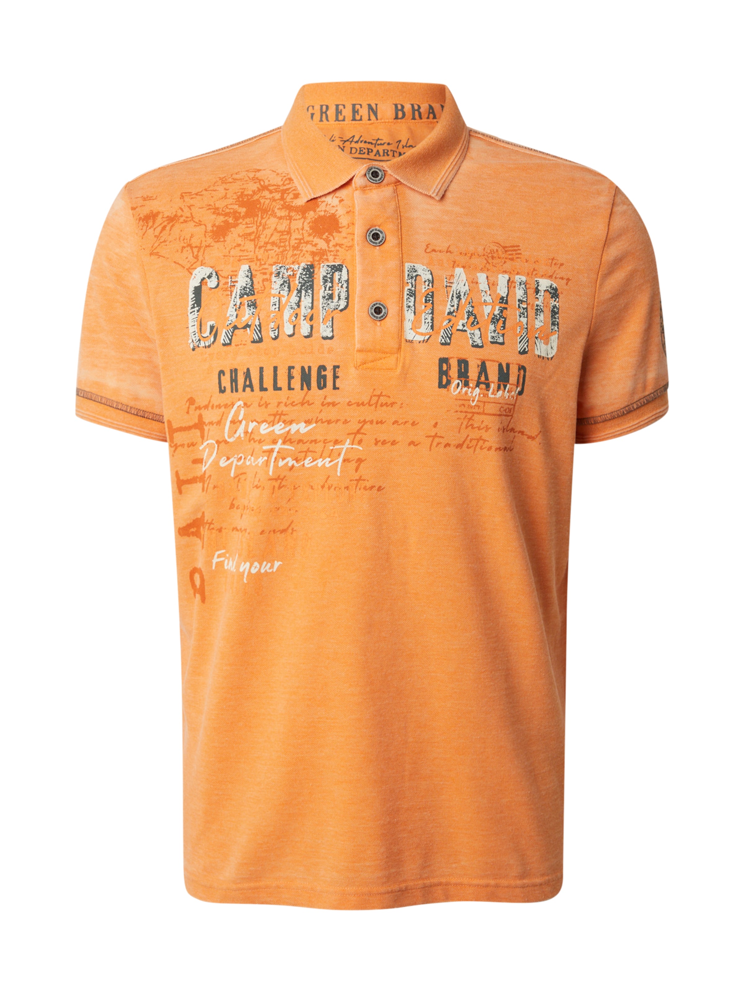 CAMP DAVID Shirt in Orange: front
