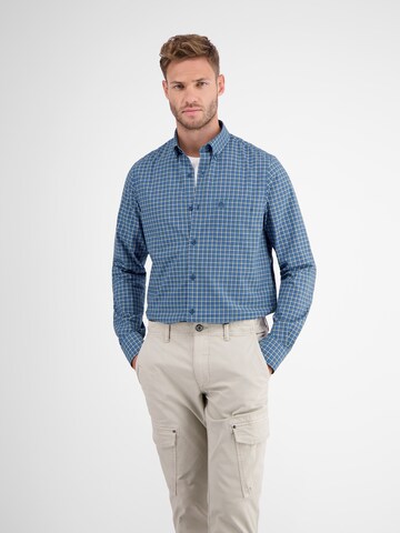 LERROS Regular Fit Langarmhemd, kariert, klassischer Button-down-Kragen ' ' in Blau: predná strana