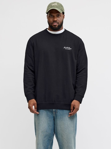 Jack & Jones Plus Sweatshirt 'JJEArchive' in Black: front