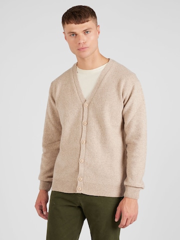 Casual Friday Knit Cardigan 'Karl' in Beige: front
