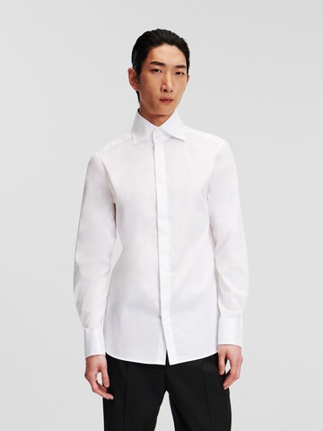 Karl Lagerfeld Regular fit Button Up Shirt 'Essential' in White: front