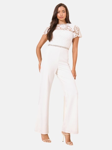 Lipsy Jumpsuit in White: front