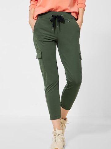 STREET ONE Slim fit Cargo Pants 'Bonny' in Green: front