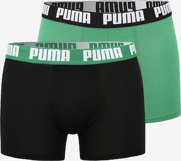 PUMA Boxerky – zelená: přední strana