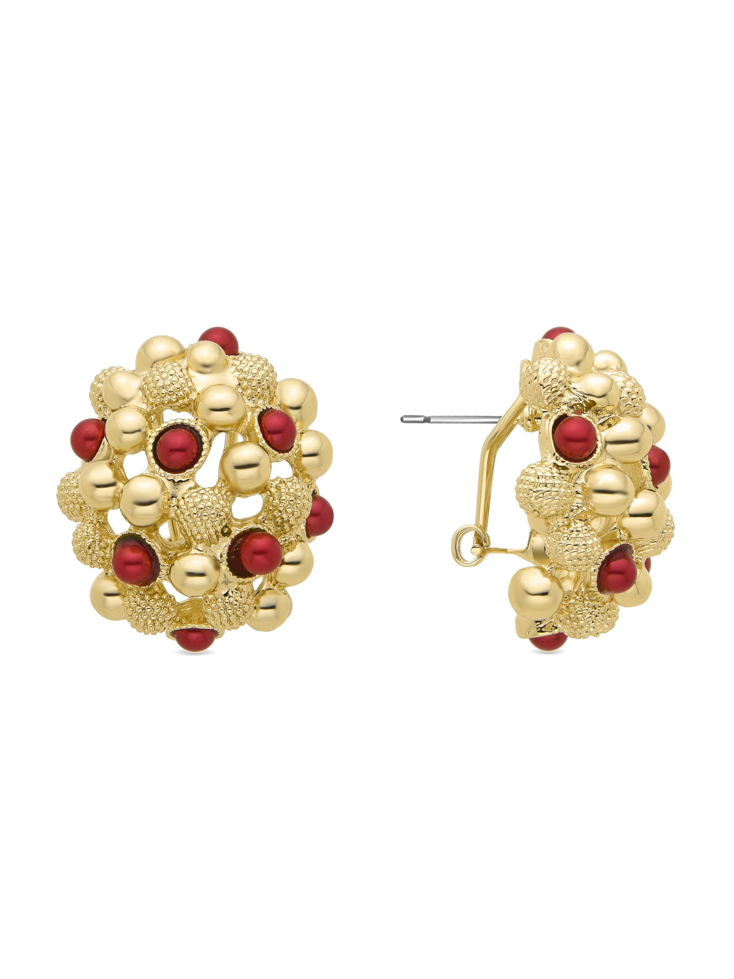 Luxenter - Pendientes 'Xiglor' en rojo: frente