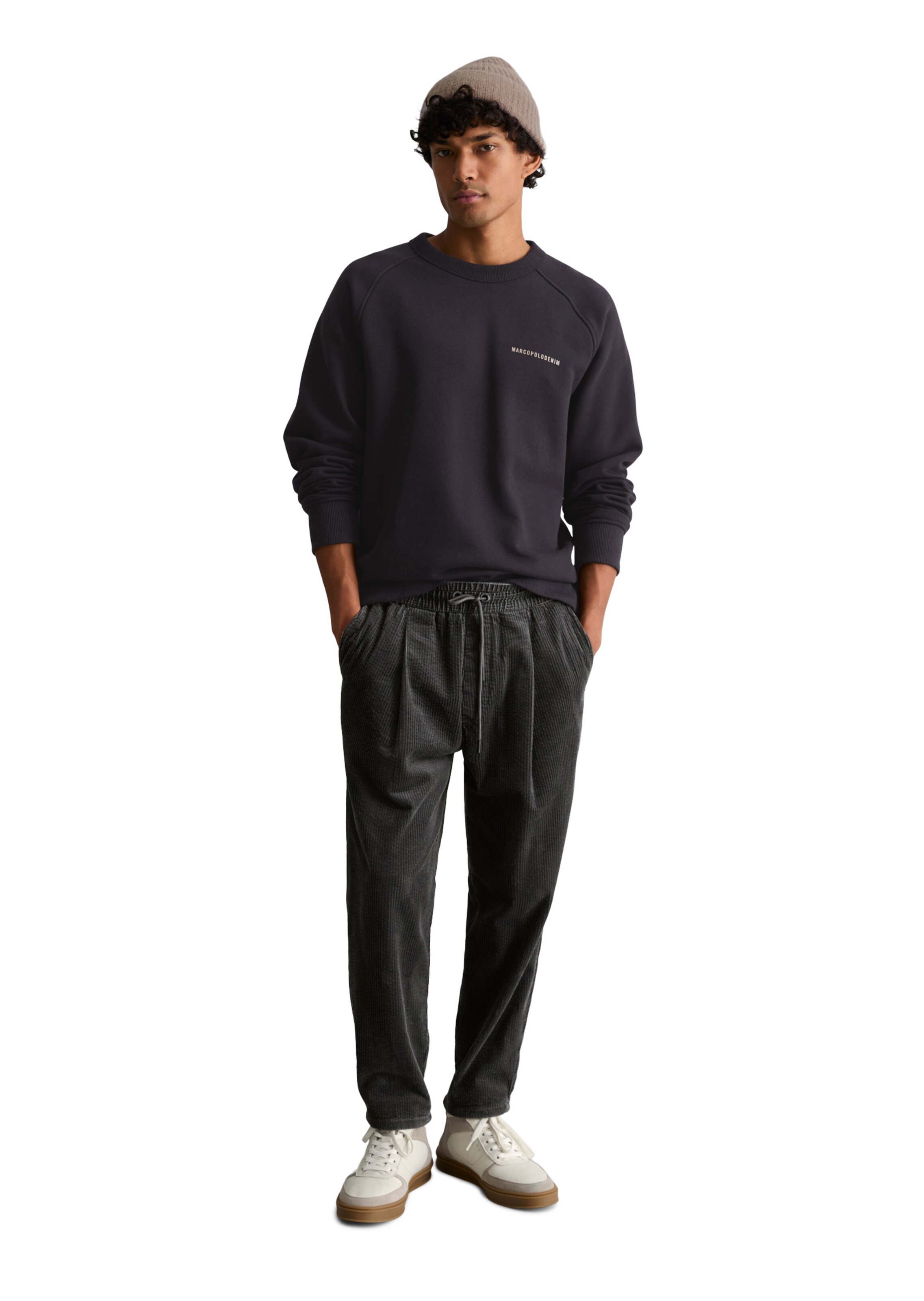 Marc O'Polo DENIM Sweatshirt in Schwarz: Vorderseite