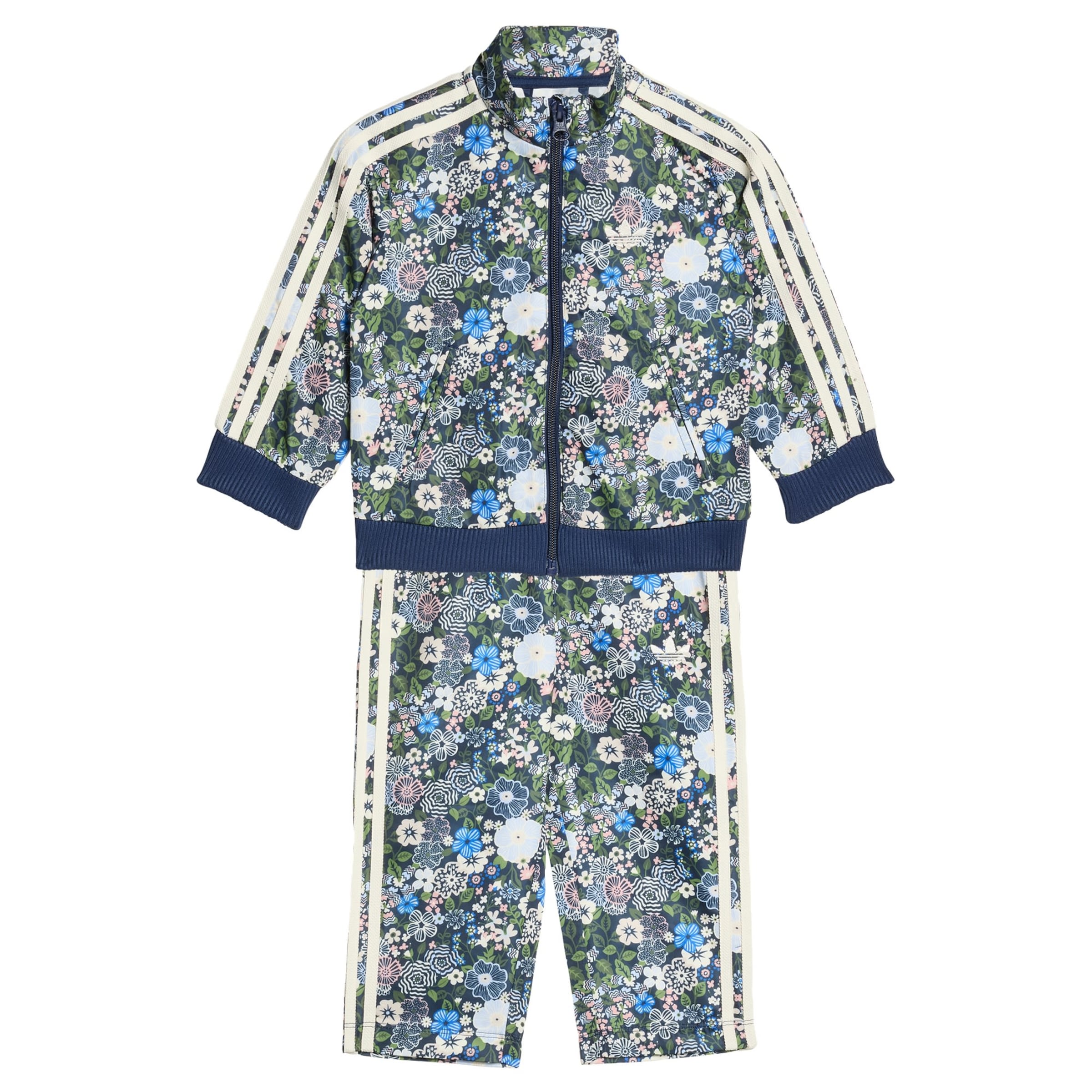 ADIDAS ORIGINALS Trainingspak 'Firebird x Liberty London' in Blauw: voorkant