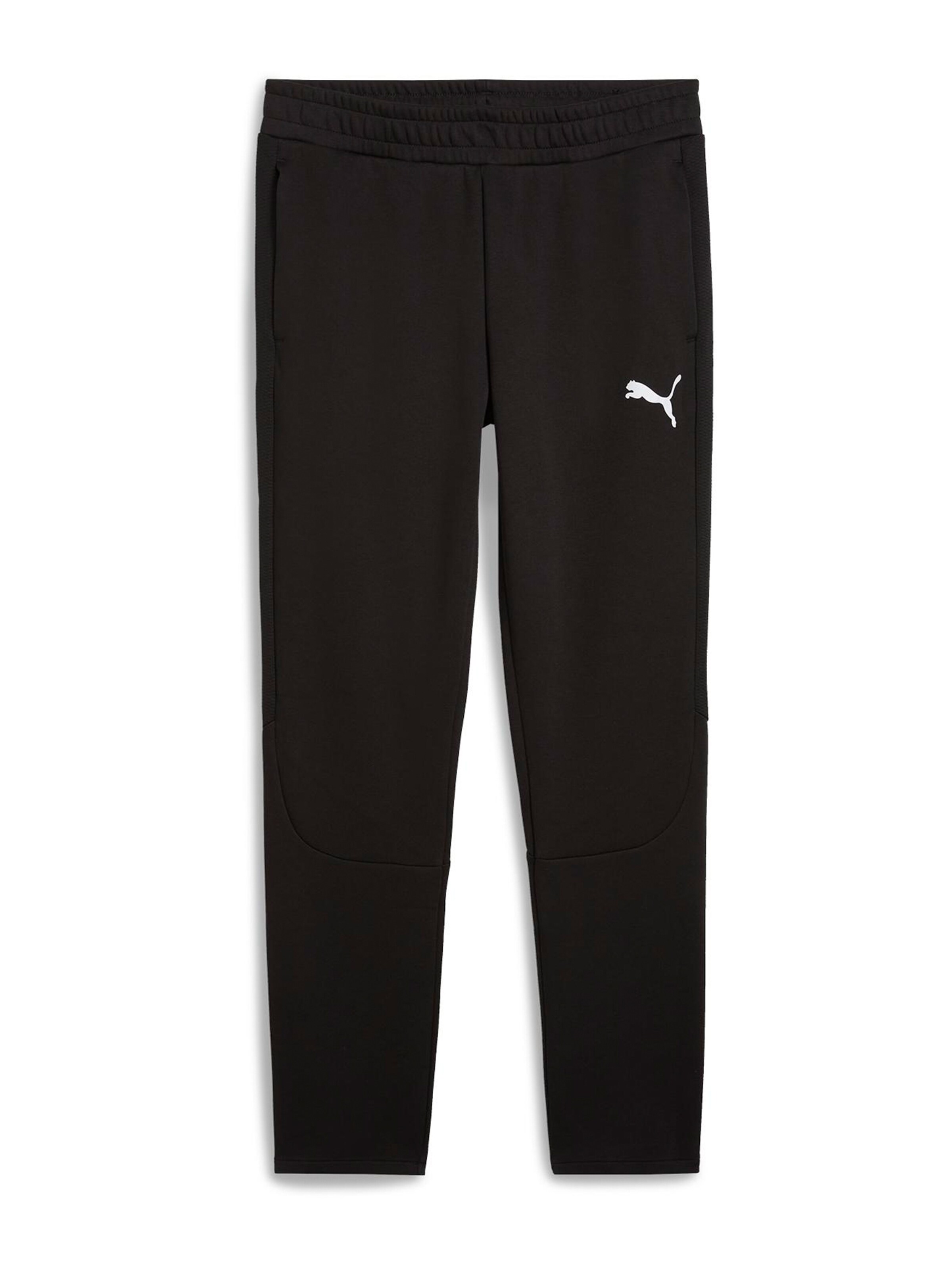 PUMA Tapered Workout Pants 'Evostripe' in Black: front