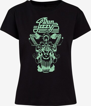 Merchcode Shirt 'Thin Lizzy - Rocker Flames' in Black: front