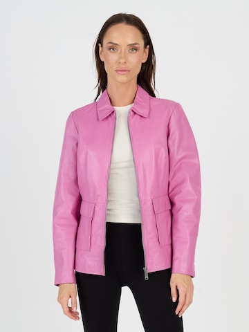 JCC Lederjacke in Pink: Vorderseite