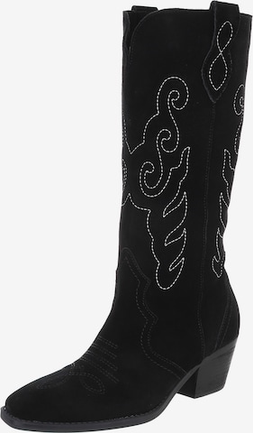 Ital-Design Cowboystiefel in Schwarz: Vorderseite