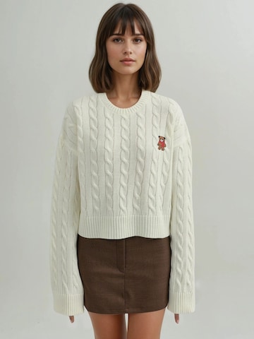 Hiccup Pullover in Beige: Vorderseite