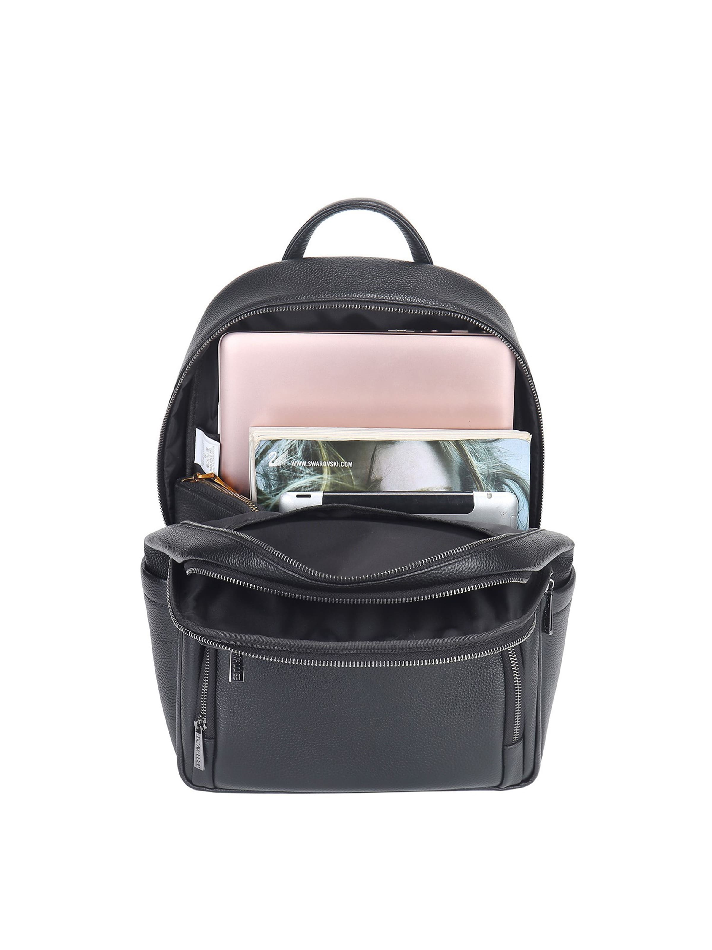 Zaino 'Zaino B Cavalli Vera Pelle - Chiusura Zip, Tasche Multiple, Manico Pelle' di B. Cavalli in nero