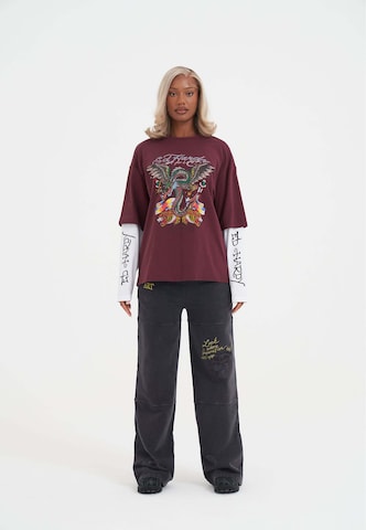 Ed Hardy T-Shirt in Rot