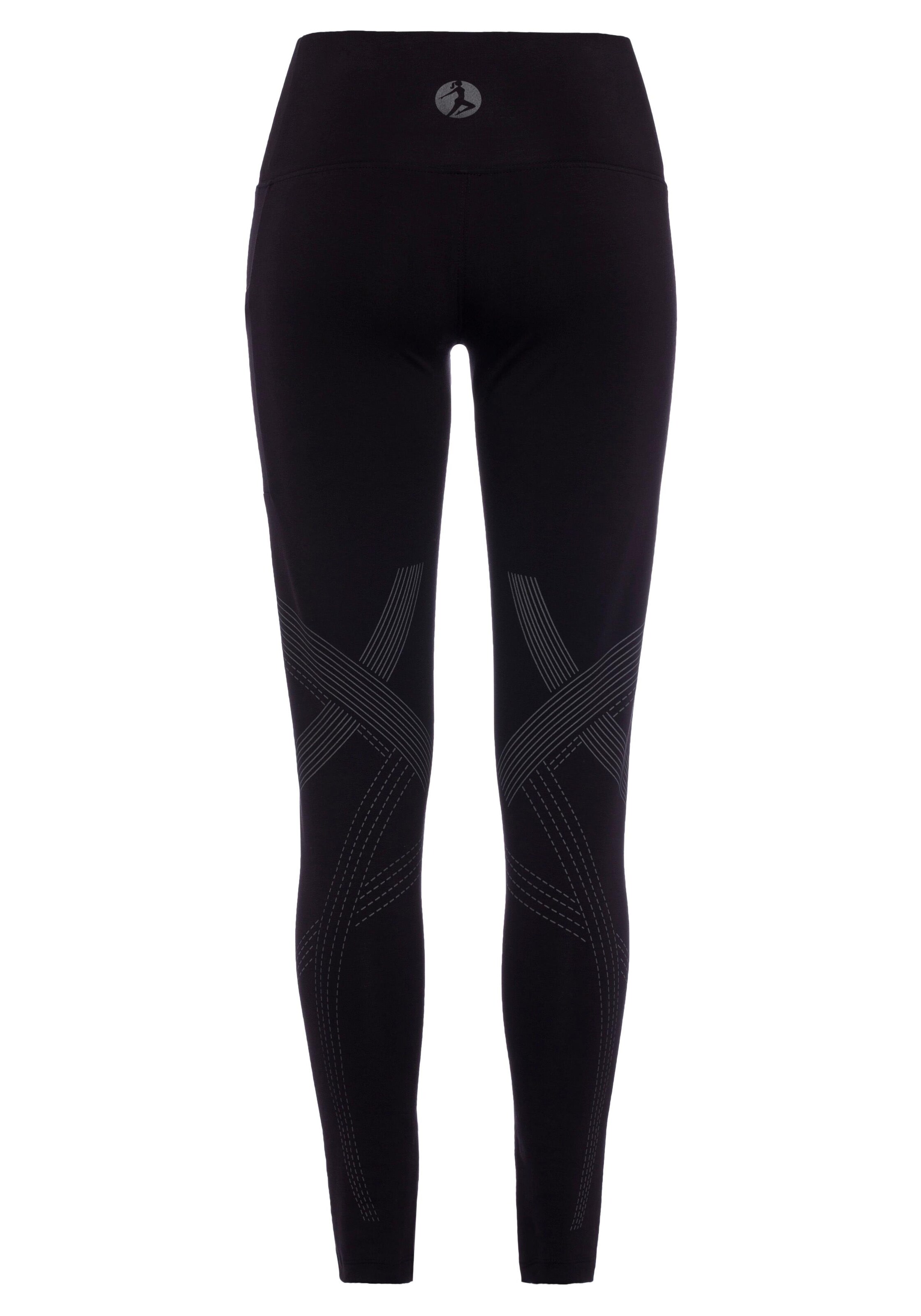 LASCANA ACTIVE Skinny Sportsbukser i sort