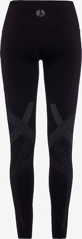 LASCANA ACTIVE - Skinny Calças de desporto em preto