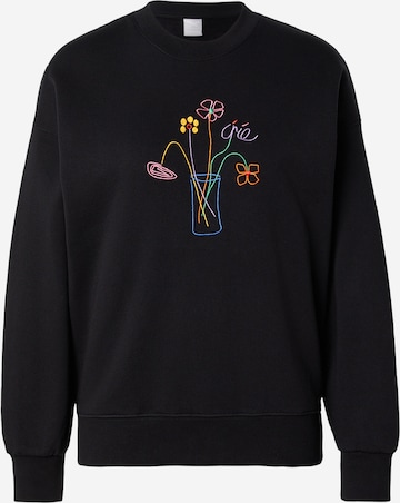 Iriedaily - Sudadera en negro: frente