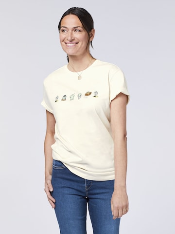 Detto Fatto Shirt ' im „Nature to Nature“-Design ' in White: front