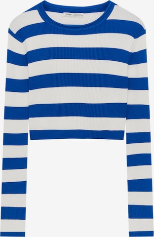 Pull&Bear Sweter w kolorze niebieski: przód