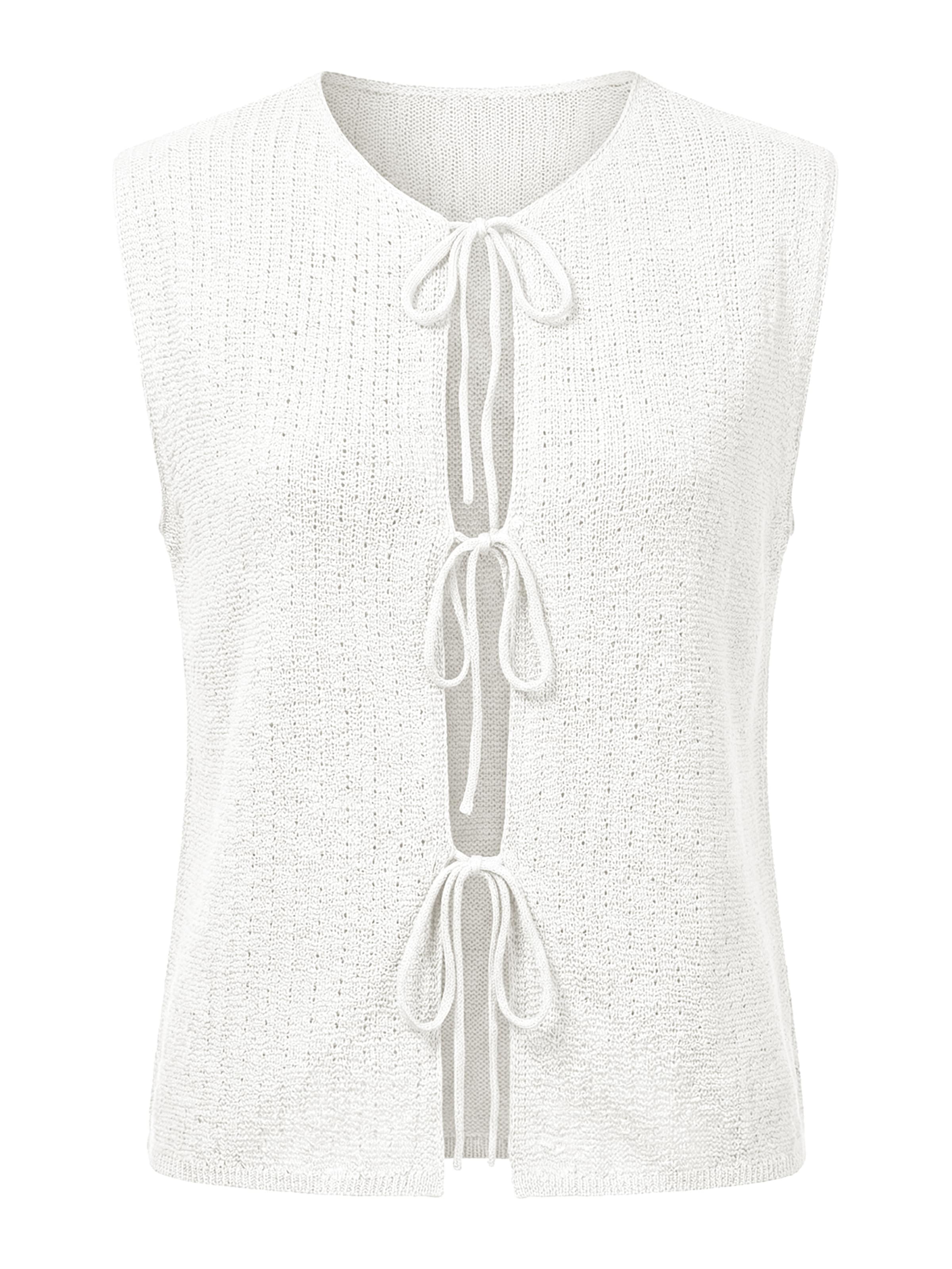 Imily Bela Вязаная жилетка в Белый: спереди
