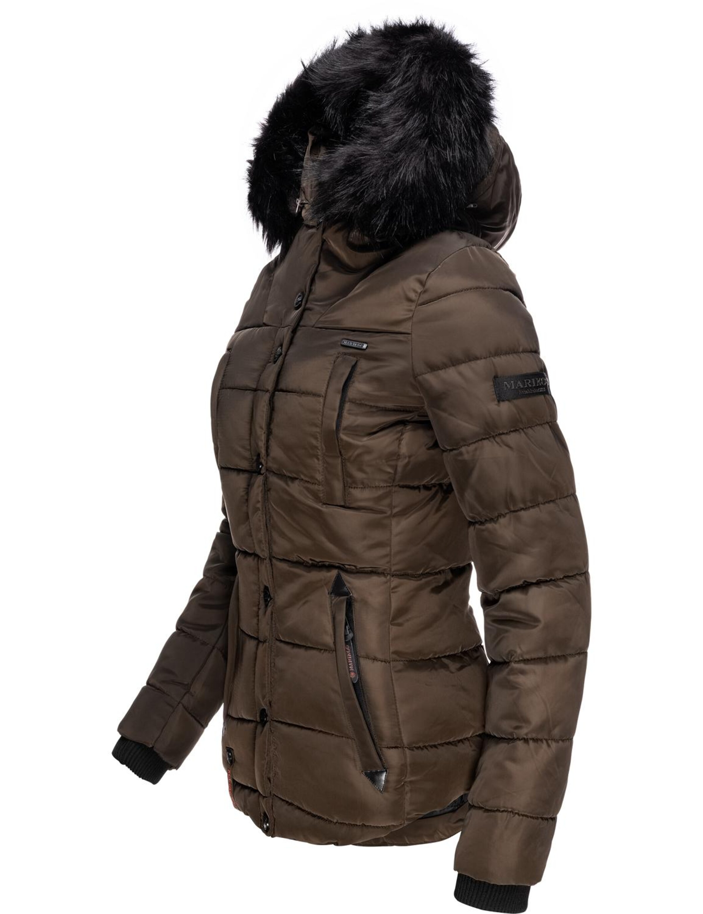 MARIKOO Winter jacket 'Lotusblüte' in Brown