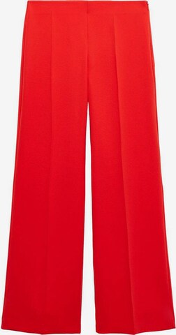 MANGO Flared Pleated Pants 'iguana' in Red: front