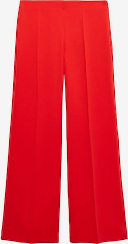 MANGO Flared Pleated Pants 'iguana' in Red: front