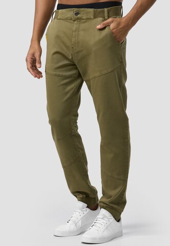 INDICODE JEANS Tapered Broek 'Zannes' in Groen