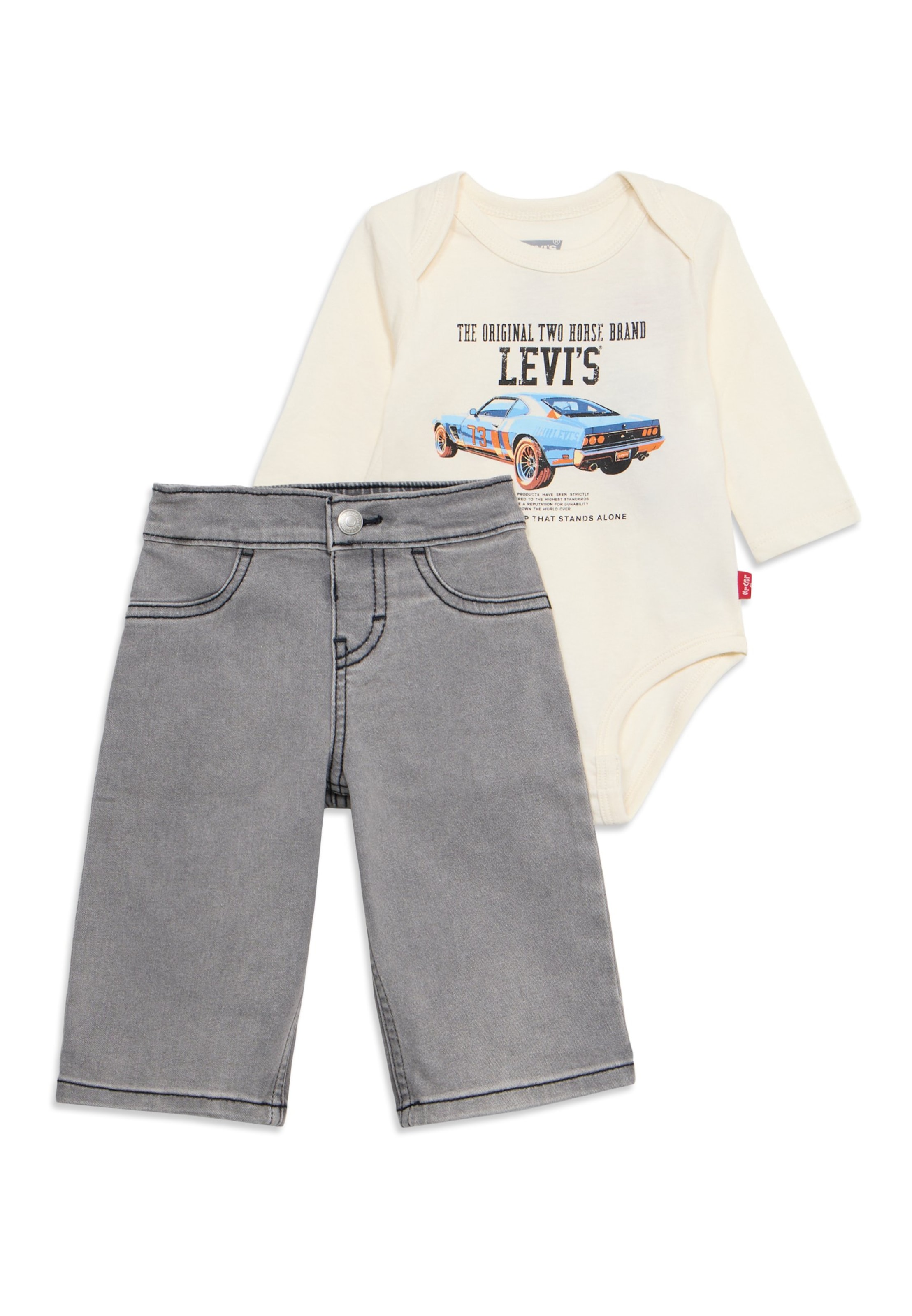 Levi's Kids Set 'CAR' in Beige: front