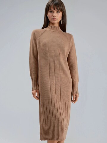 My fashion Knitted dress 'Strickkleider' in Beige: front