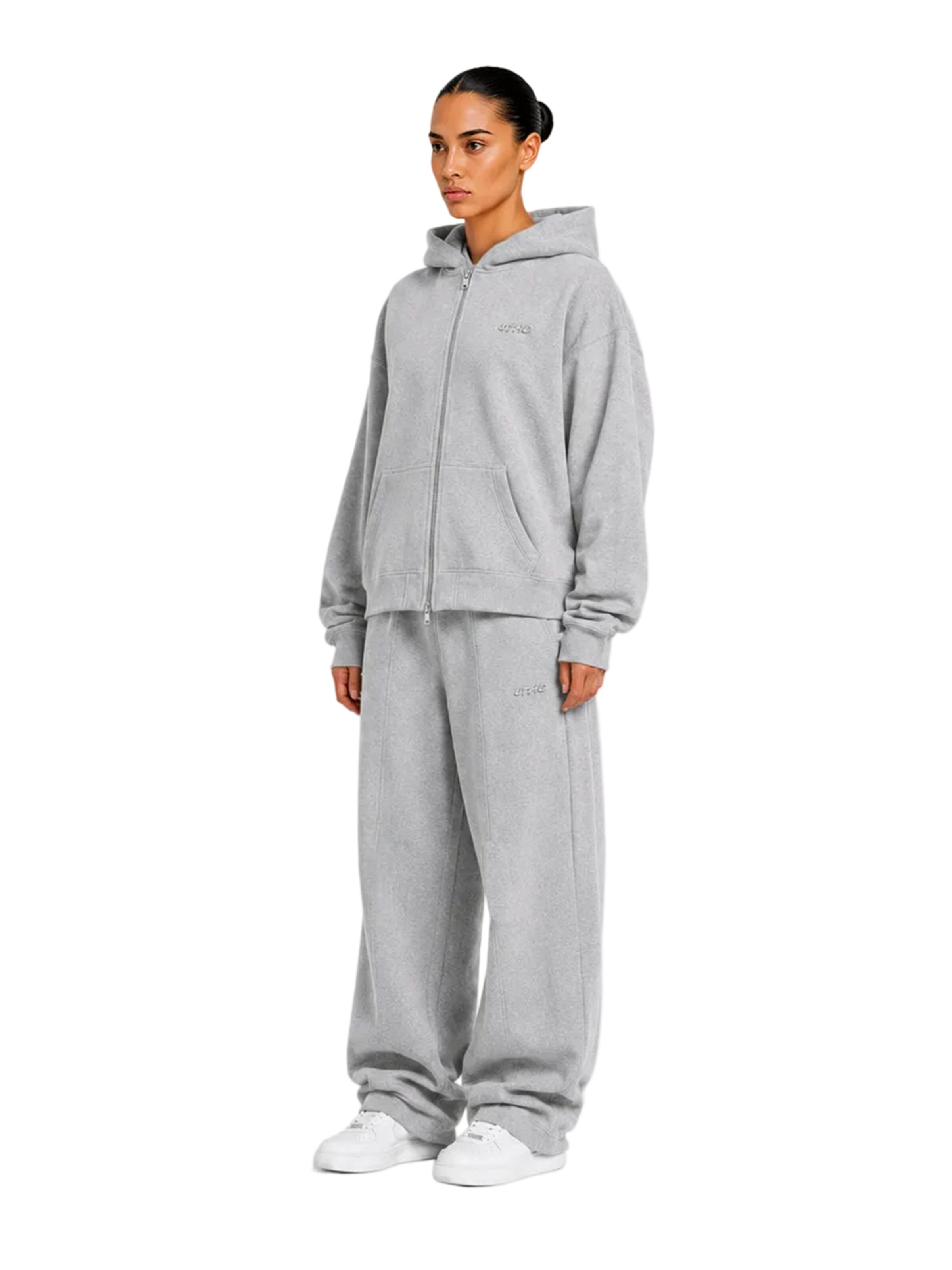 4thD Sweat jacket 'Zip Hoodie - Grey Melange' in Grey