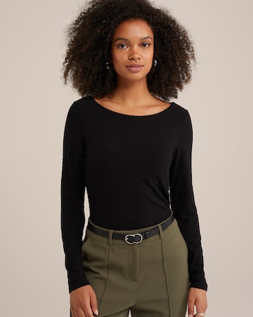 WE Fashion T-shirt i svart: framsida