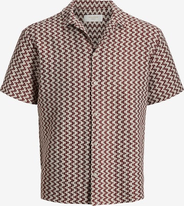 JACK & JONES Button Up Shirt 'JORMONTAUK' in Red: front