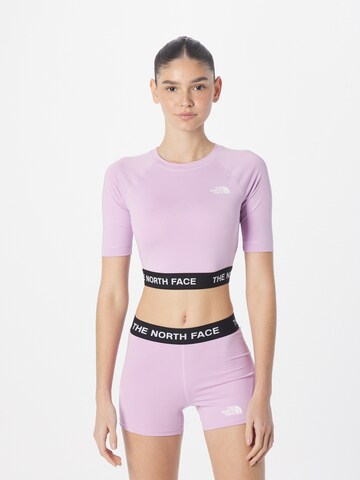 T-shirt fonctionnel THE NORTH FACE en violet : devant