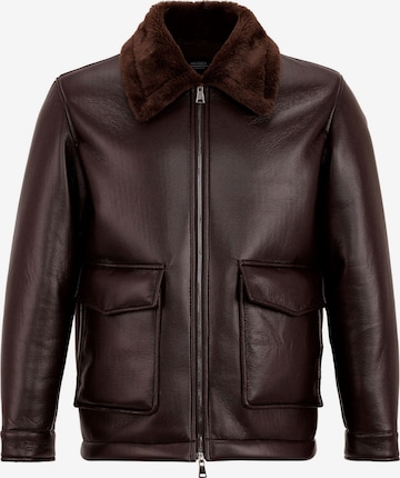 Antioch Between-Seasons Coat in Brown: front